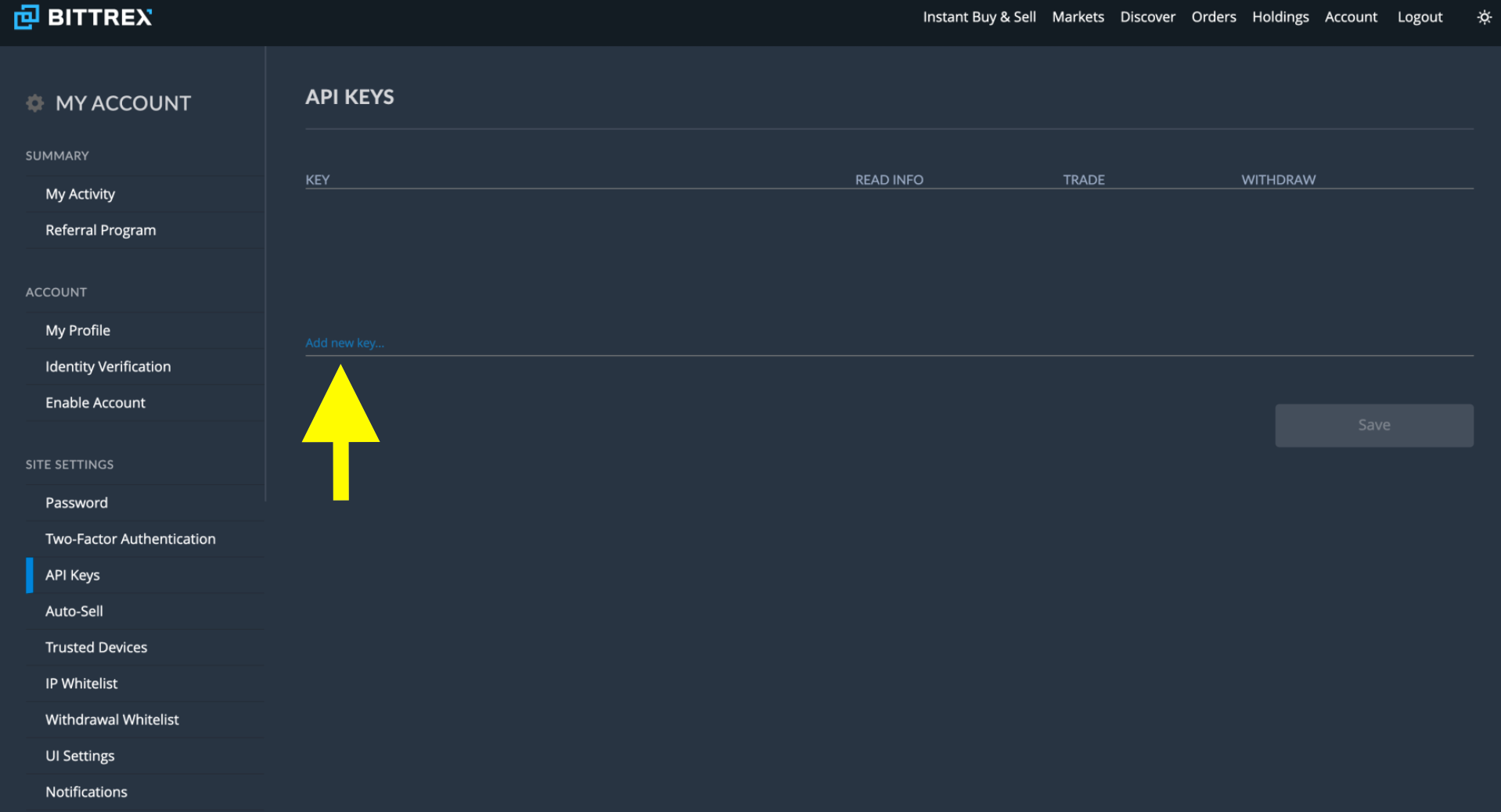 api setup bittrex and bitcoin.tax